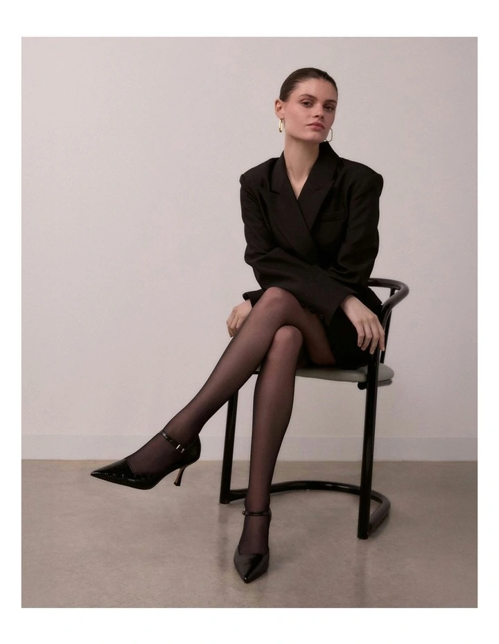 Axel High Heels in Black Croc image 7