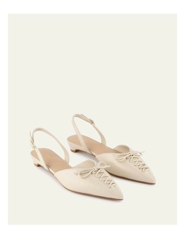 Aloe Dress Flats in Off White image 3