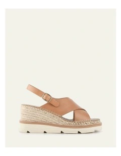 Kimberley Mid Wedge Sandals in Tan