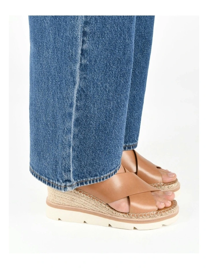 Kimberley Mid Wedge Sandals in Tan image 2