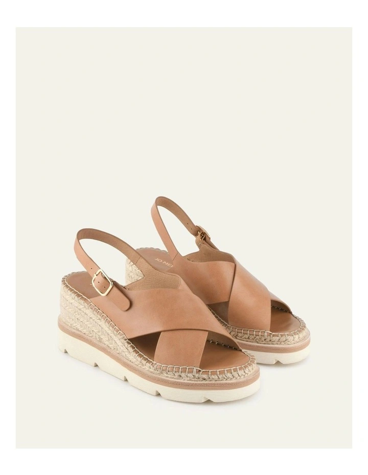 Kimberley Mid Wedge Sandals in Tan image 3