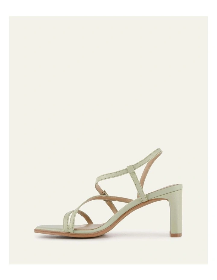 Nala Mid Heel Leather Sandals in Sage image 6
