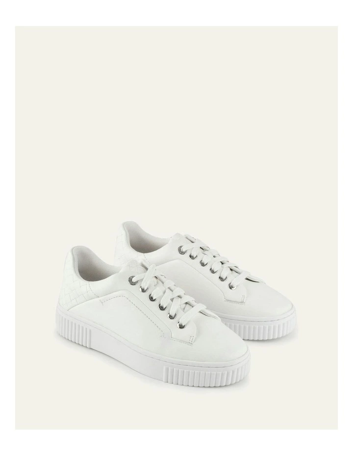 Campbell Leather Sneakers in White image 3