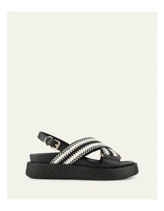 Marley Flat Sandals in Black