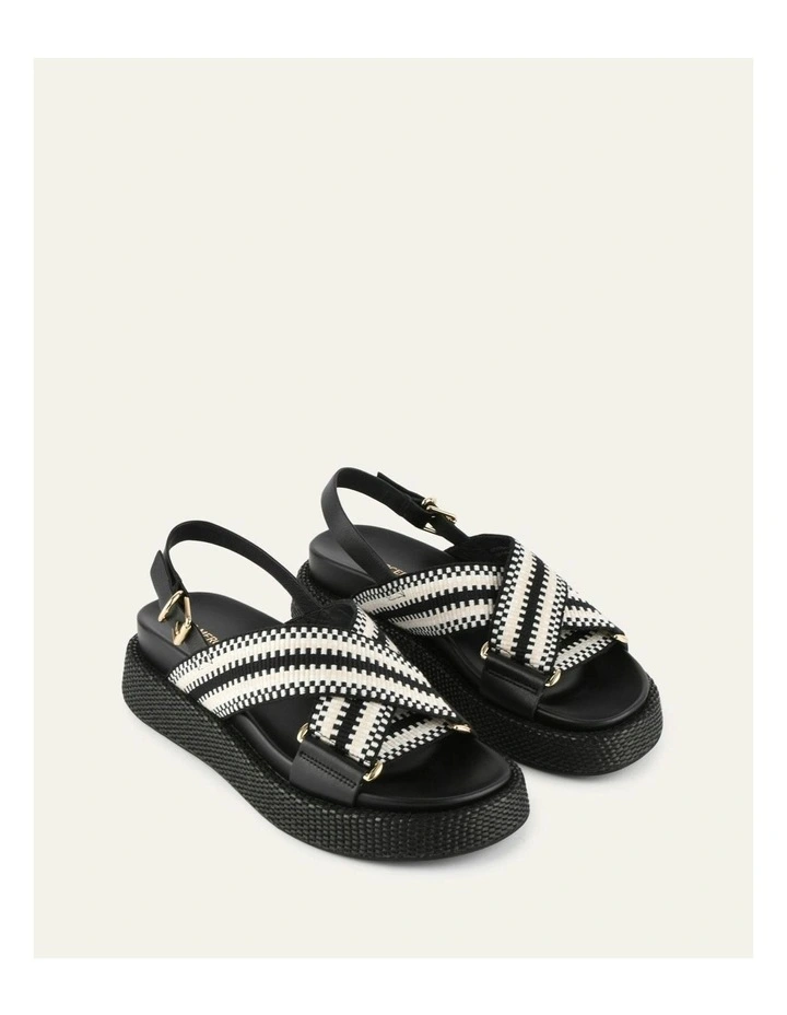 Marley Flat Sandals in Black image 3