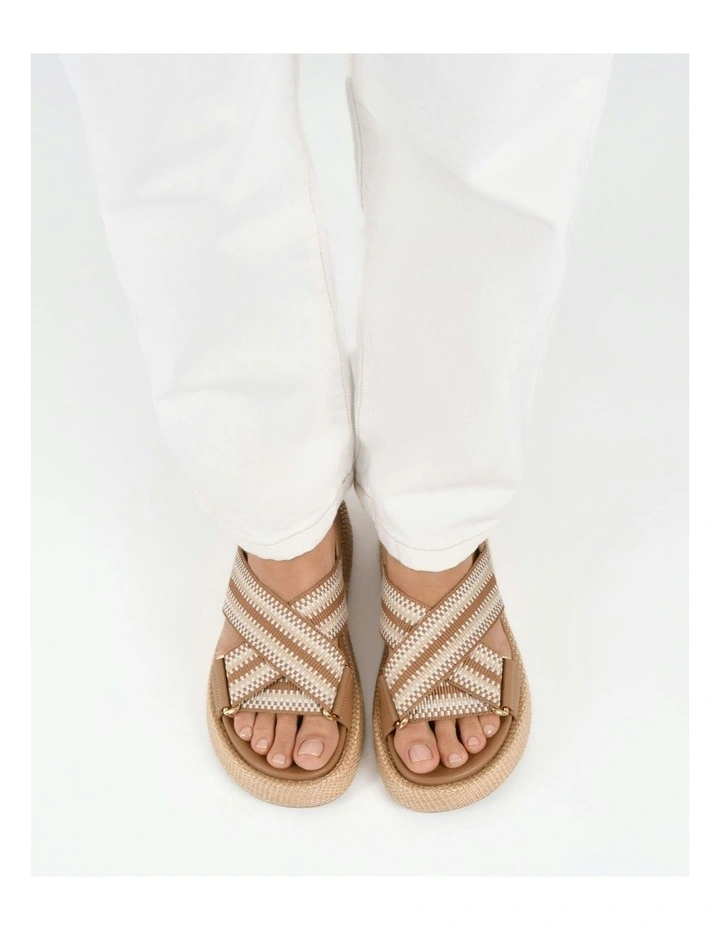 Marley Flat Sandals in Tan image 2