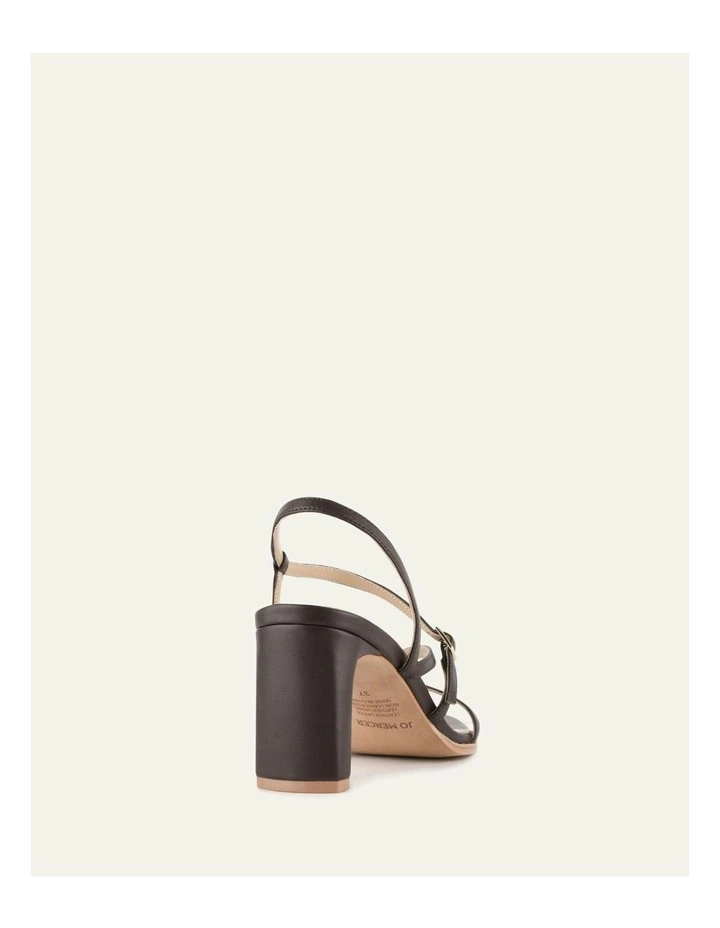 Nala Mid Heel Leather Sandals in Bitter Chocolate image 5