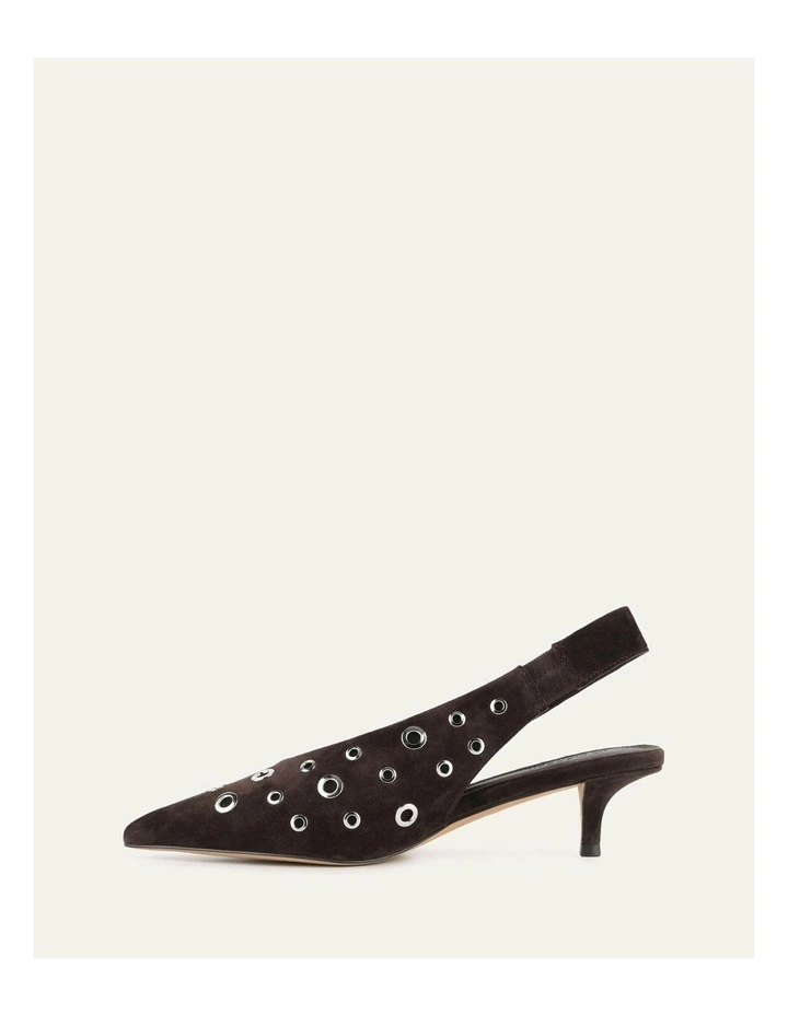 Rhi Suede Low Heels Shoe in Bitter Chocolate image 7