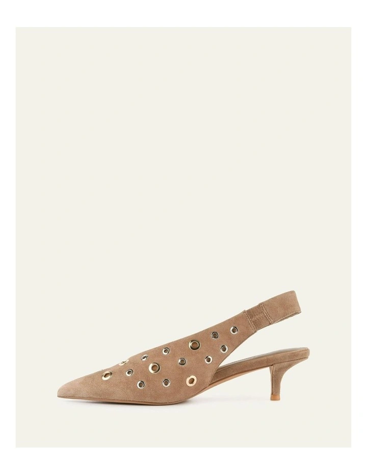 Rhi Suede Low Heels Shoe in Brown image 6