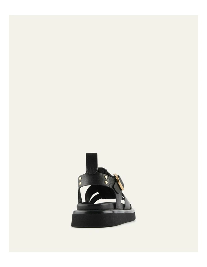 Amina Flat Sandals in Black image 4