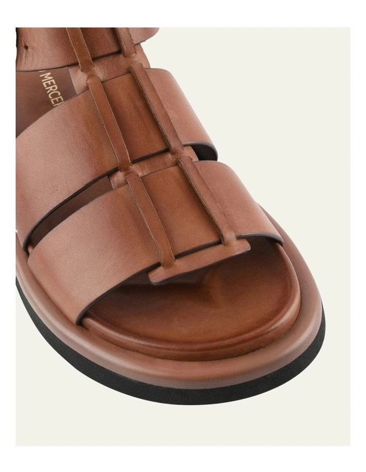 Amina Flat Sandals in Brandy image 3