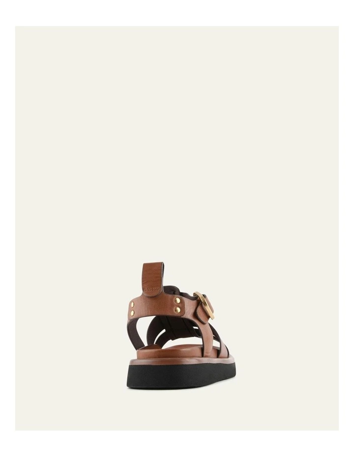 Amina Flat Sandals in Brandy image 4
