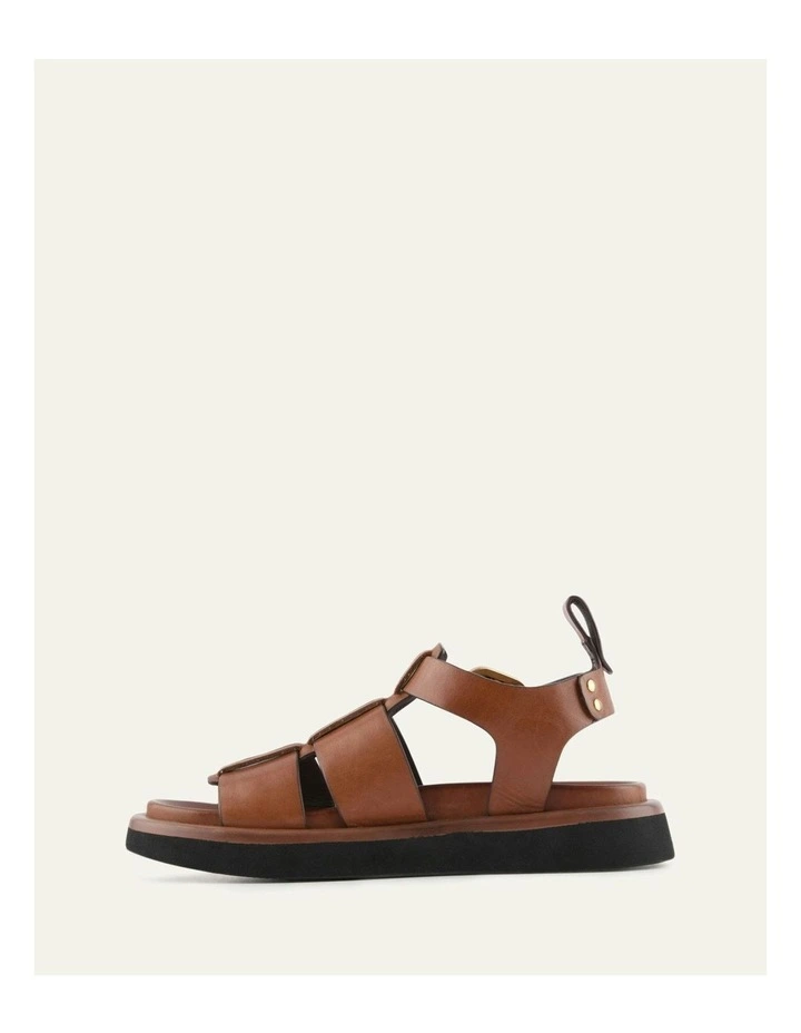 Amina Flat Sandals in Brandy image 5