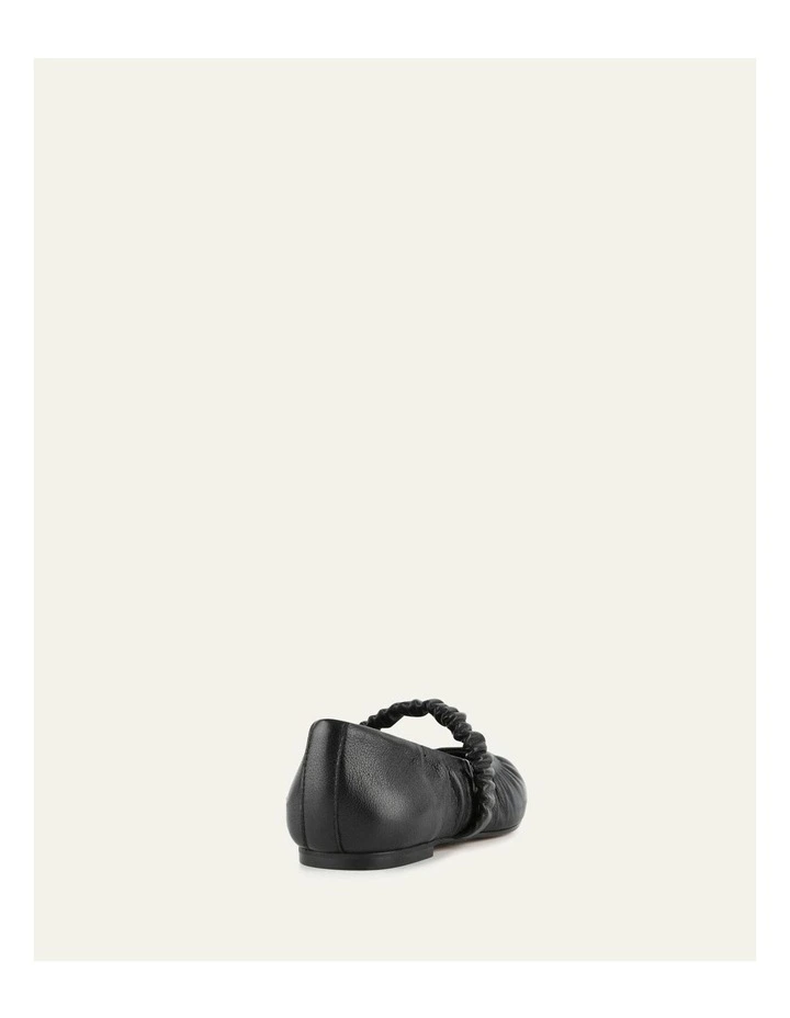 Keely Leather Flat Ballet Shoes in Black image 5