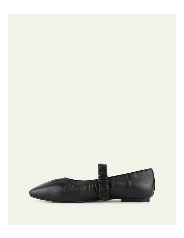 Keely Leather Flat Ballet Shoes in Black image 6