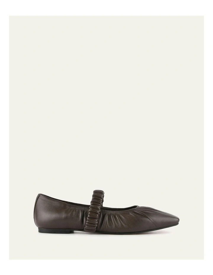 Keely Leather Ballet Flats in Bitter image 1