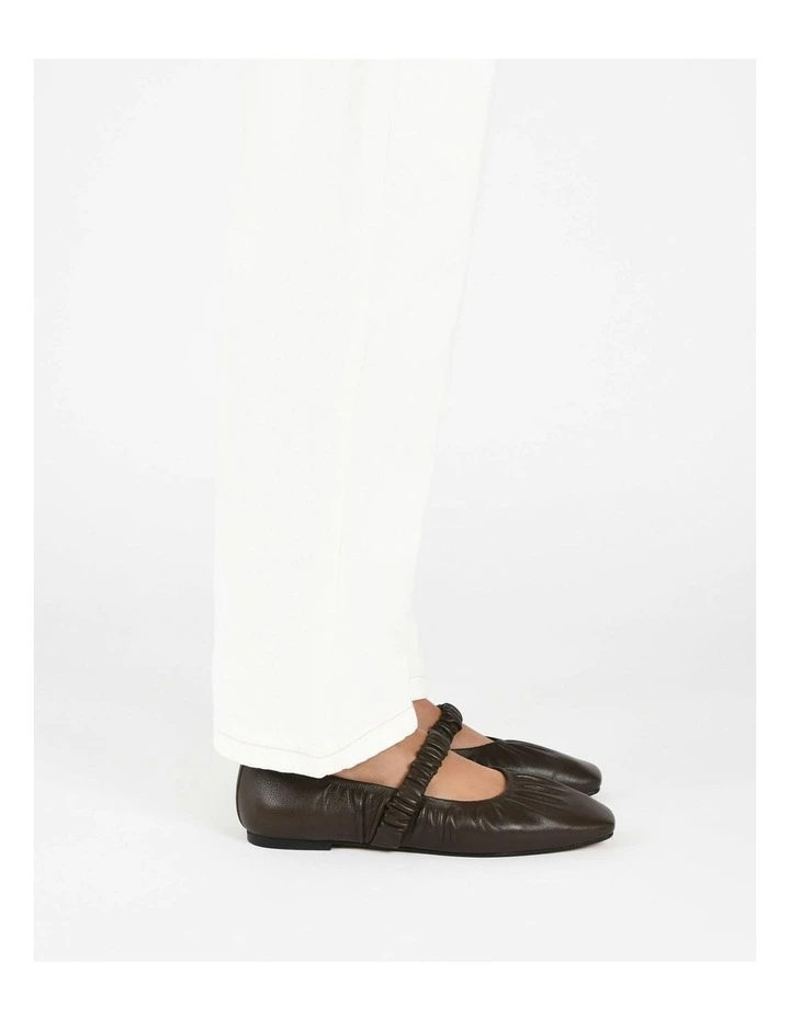 Keely Leather Ballet Flats in Bitter image 2