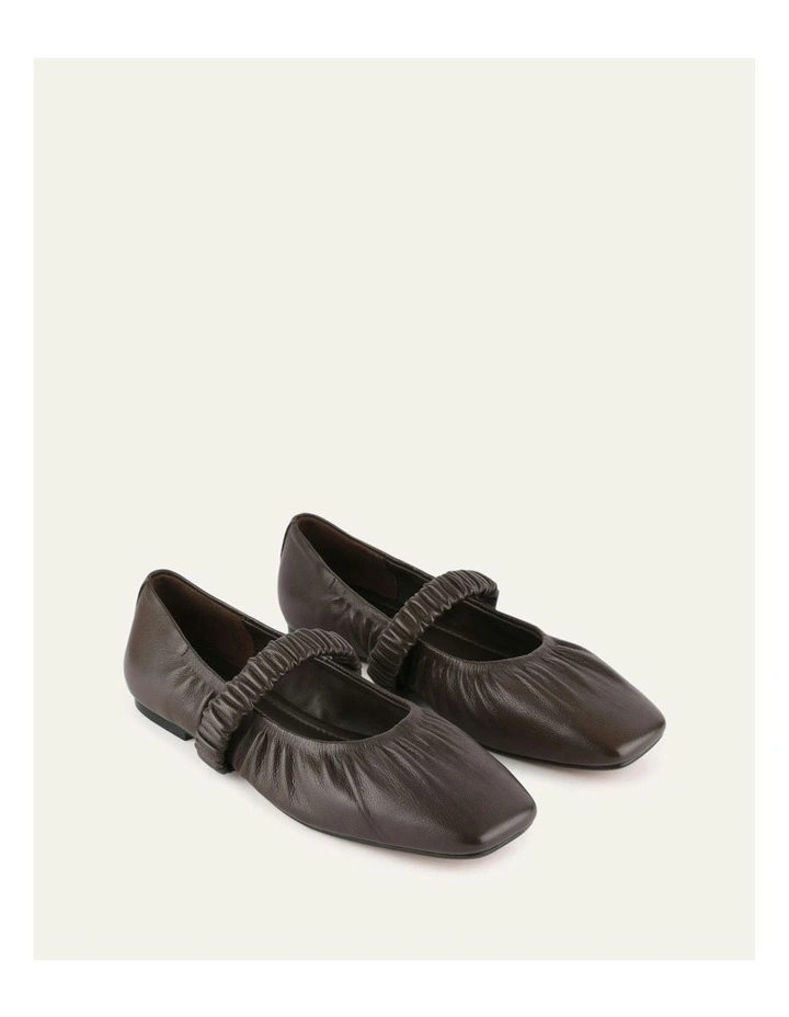 Keely Leather Ballet Flats in Bitter image 3