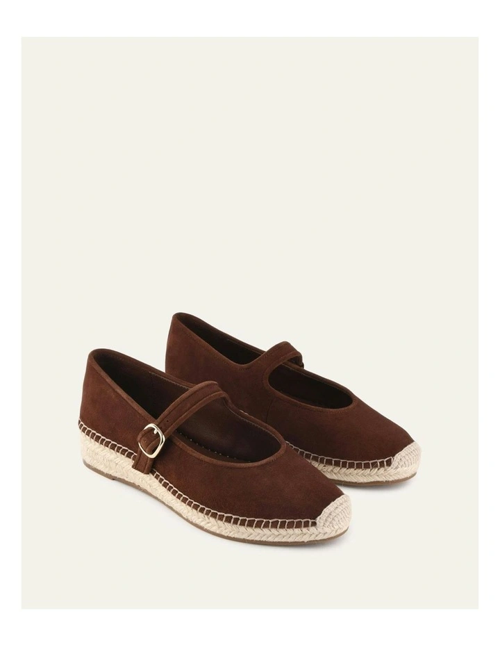 Elsie Flat Espadrilles in Russet Suede image 2