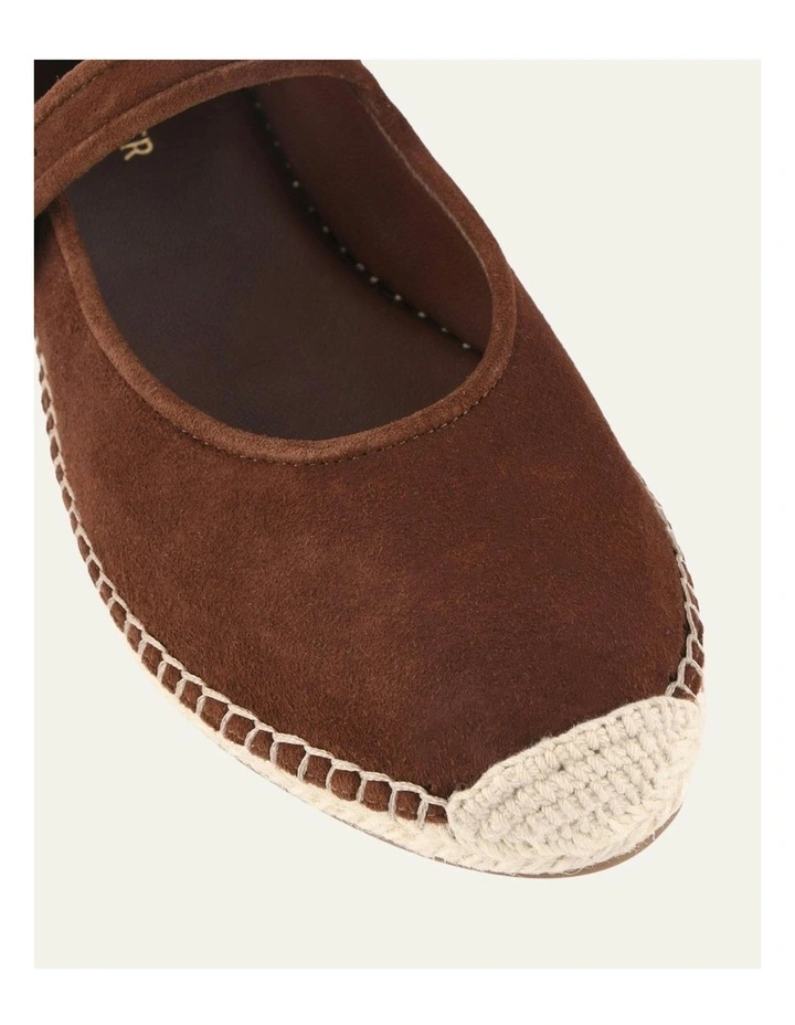 Elsie Flat Espadrilles in Russet Suede image 3