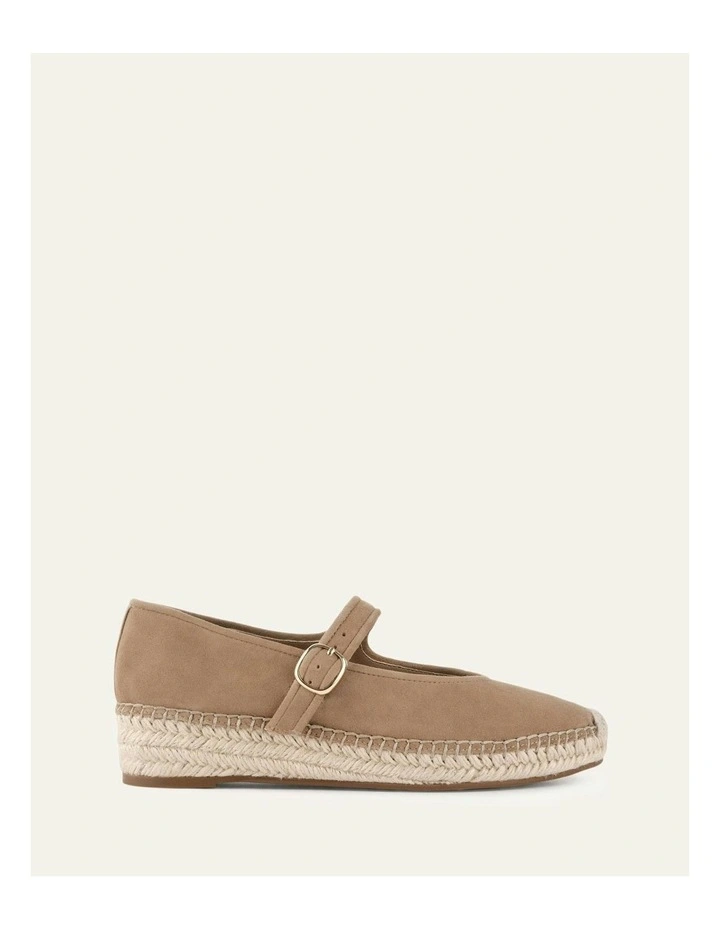 Elsie Flat Espadrilles in Latte Suede image 1
