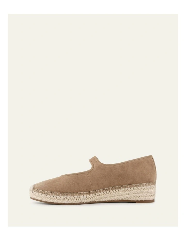 Elsie Flat Espadrilles in Latte Suede image 5
