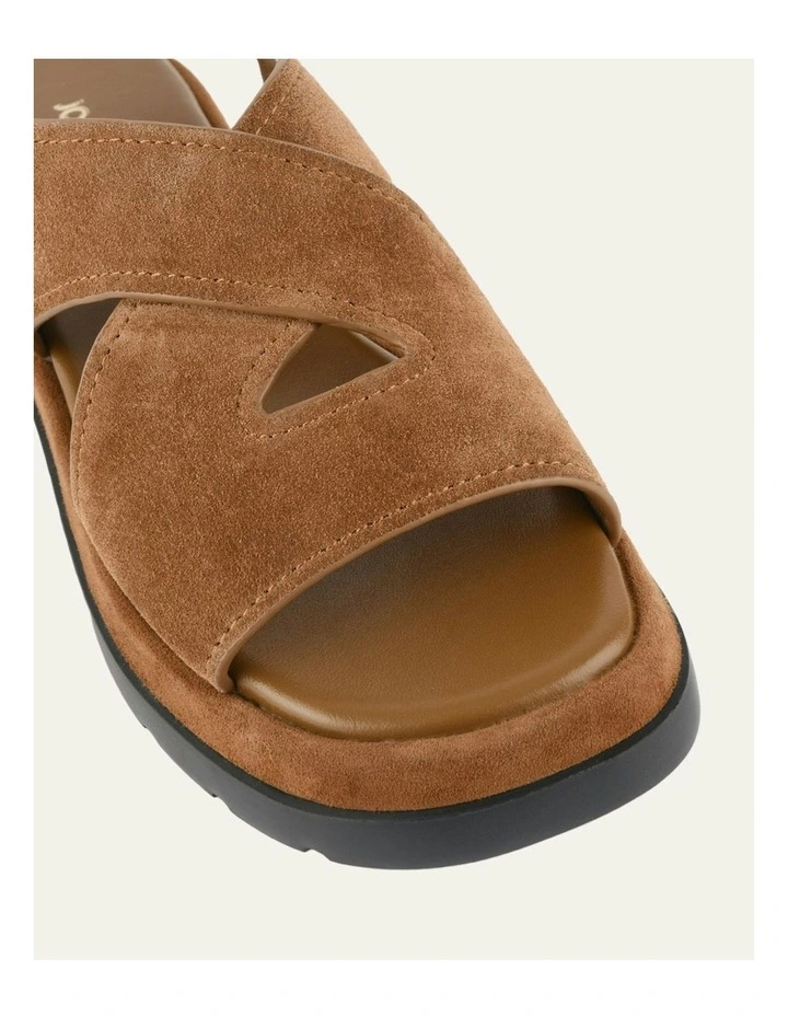Toorak Flat Sandals in Biscuit Suede image 3