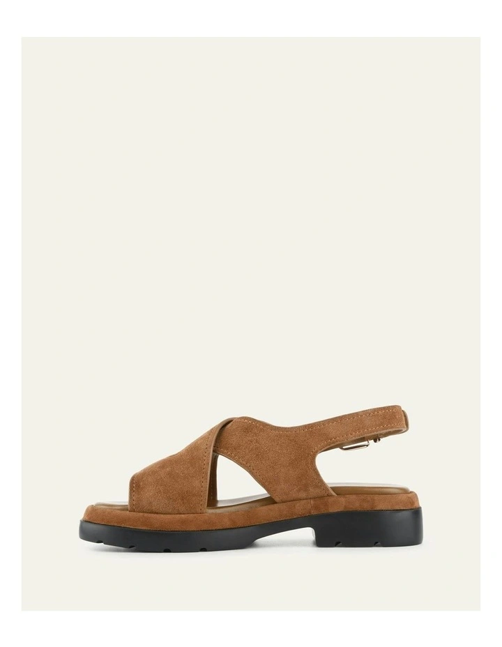 Toorak Flat Sandals in Biscuit Suede image 5