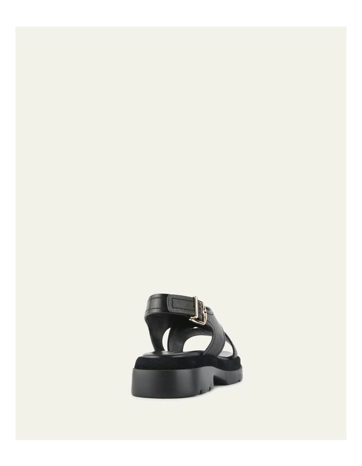 Toorak Flat Sandals in Black Leather image 4