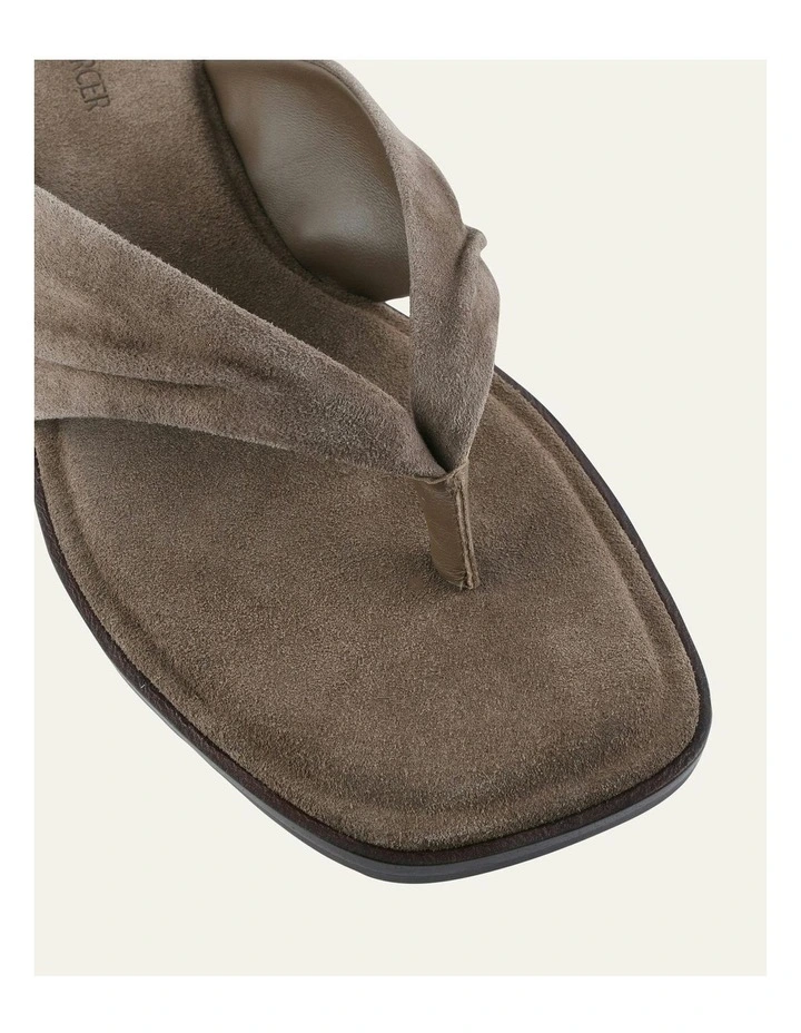 Reggie Flat Sandals in Ash Suede image 3