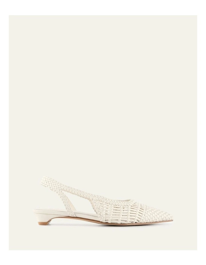 Aubrey Leather Dress Flats in Off White image 1