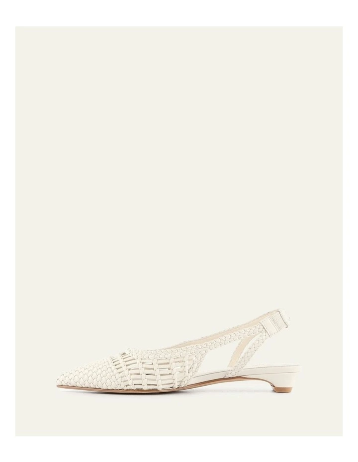 Aubrey Leather Dress Flats in Off White image 5