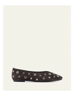 Elton Ballet Flats Bitter in Choc Suede