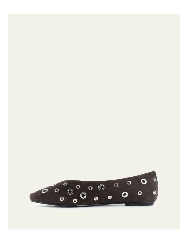 Elton Ballet Flats Bitter in Choc Suede image 5