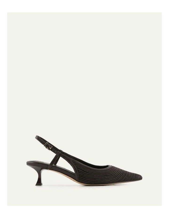 Perry Low Heels Bitter in Choc Raffia image 1