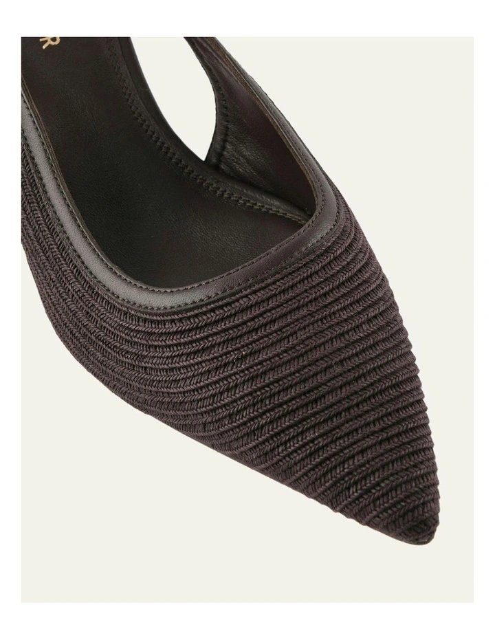 Perry Low Heels Bitter in Choc Raffia image 4