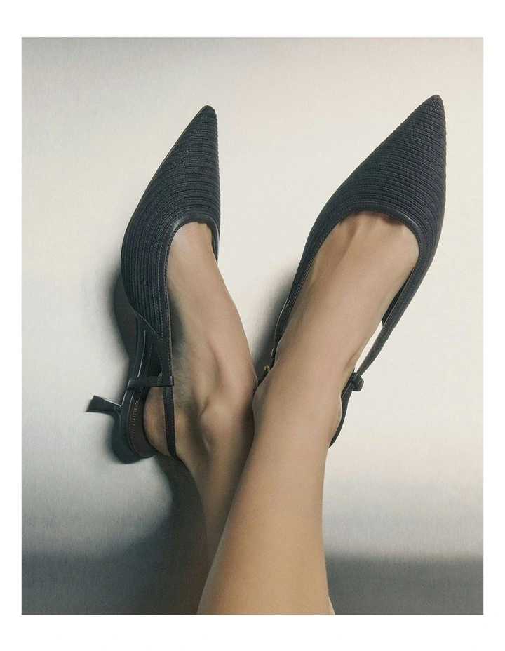 Perry Low Heels Bitter in Choc Raffia image 7