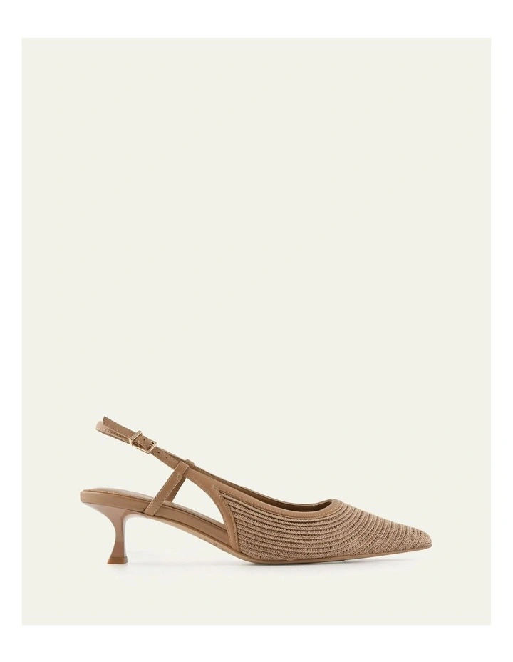 Perry Low Heels in Tan Raffia image 1