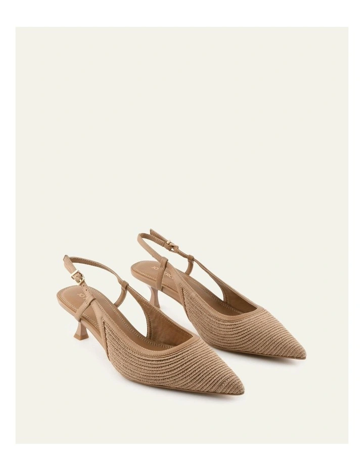 Perry Low Heels in Tan Raffia image 2