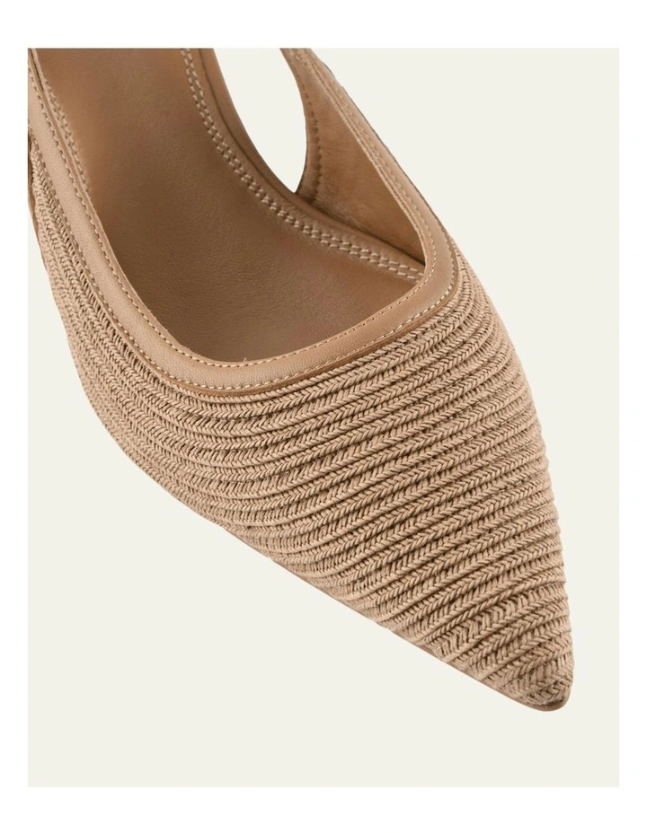Perry Low Heels in Tan Raffia image 3