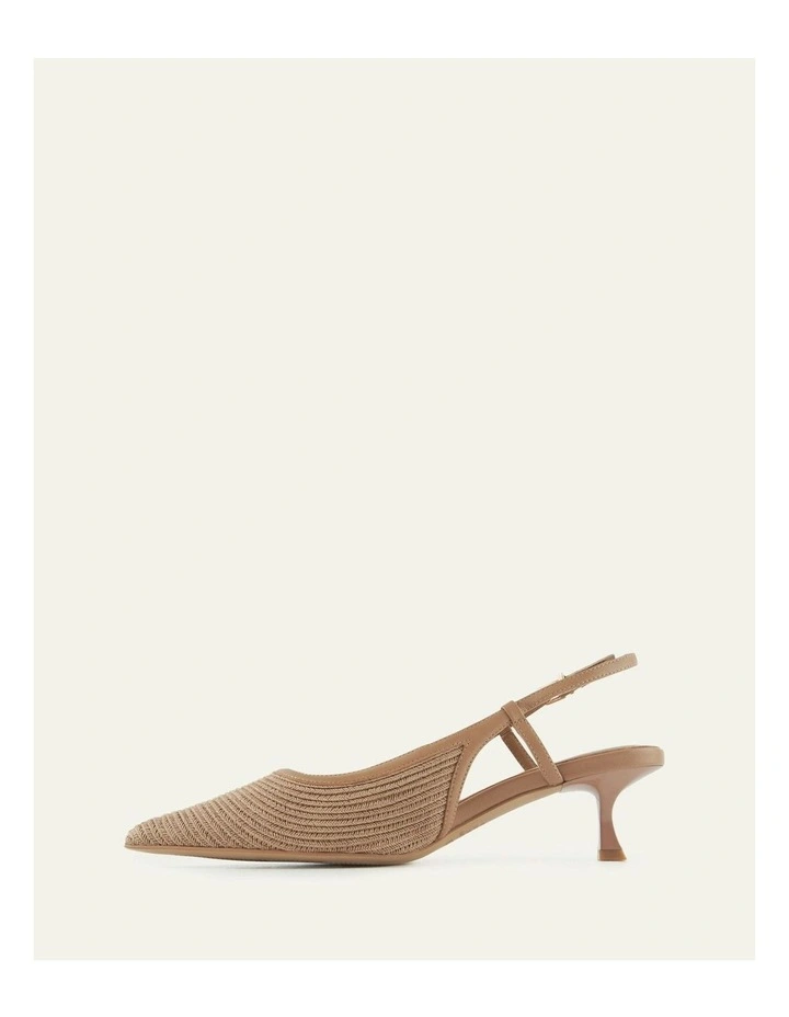 Perry Low Heels in Tan Raffia image 5
