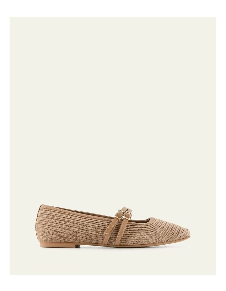 Sullivan Ballet Flats in Tan Raffia image 6