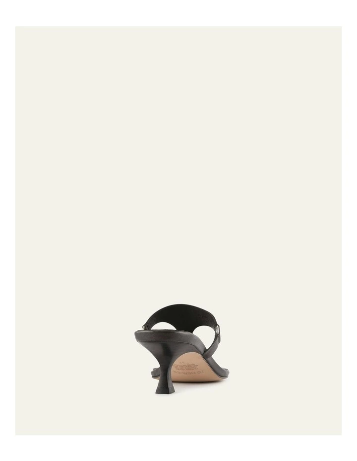 Token Low Heel Sandals in Bitter Choc Leather image 5