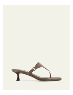 Token Low Heel Sandals in Ash Suede