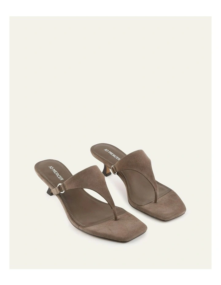 Token Low Heel Sandals in Ash Suede image 2