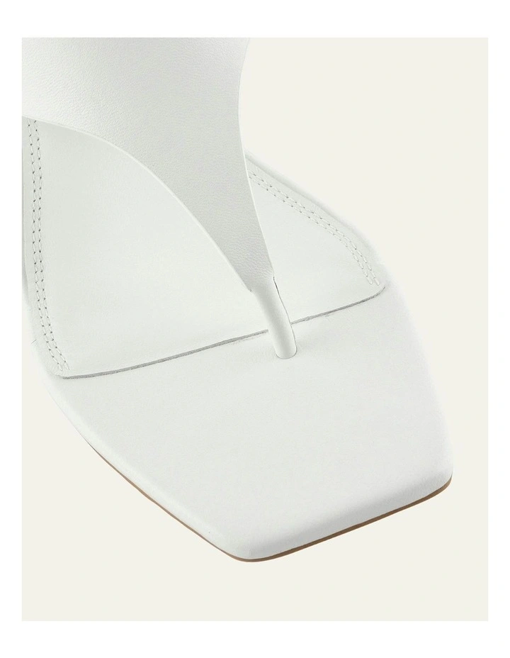 Token Low Heel Sandals in White Leather image 4