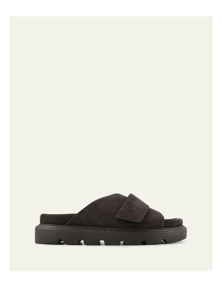 Verve Flat Sandals in Bitter Choc Suede image 1