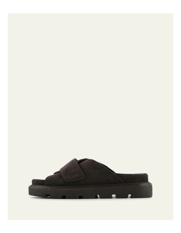 Verve Flat Sandals in Bitter Choc Suede image 5