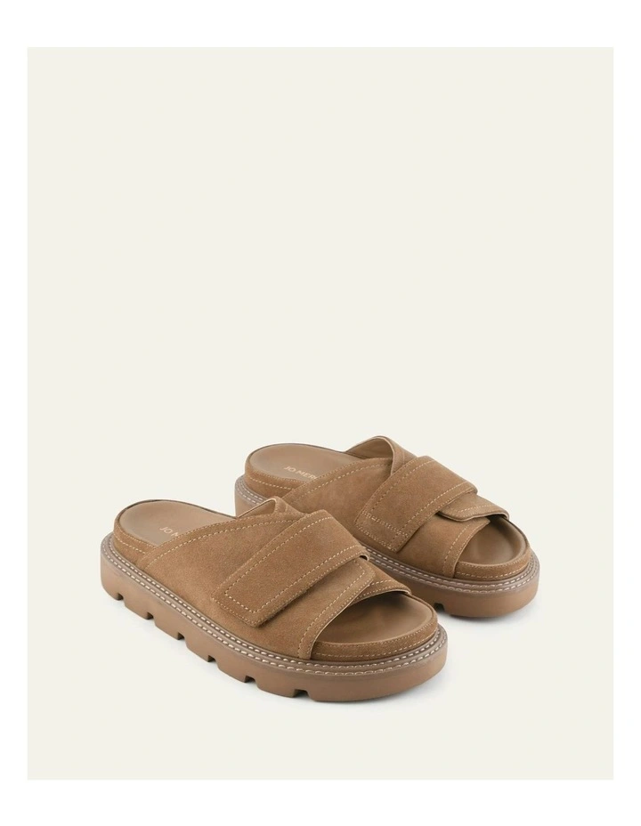 Verve Flat Sandals in Latte Suede image 3