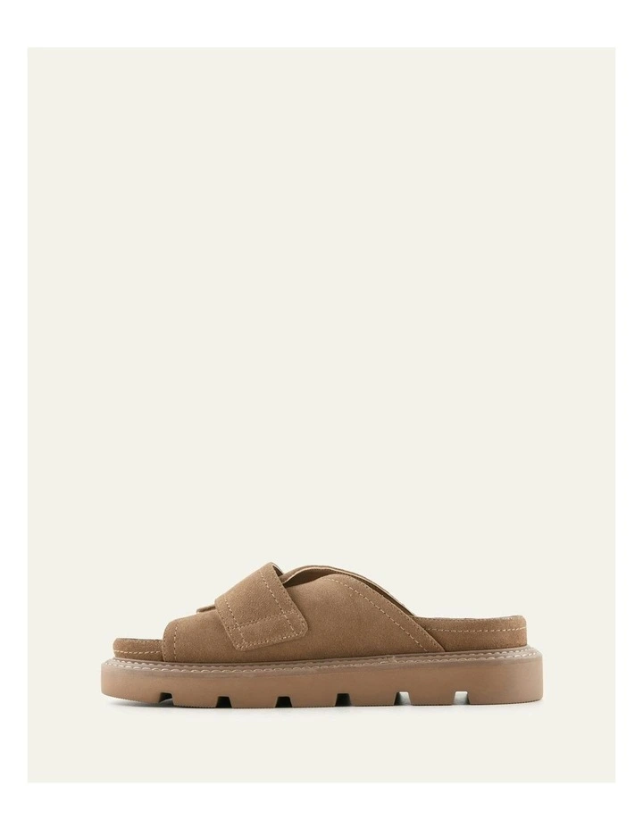 Verve Flat Sandals in Latte Suede image 6